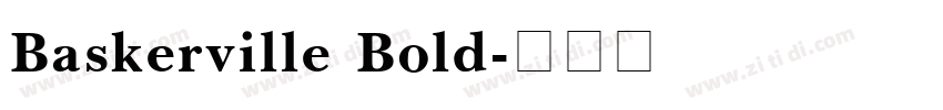 Baskerville Bold字体转换